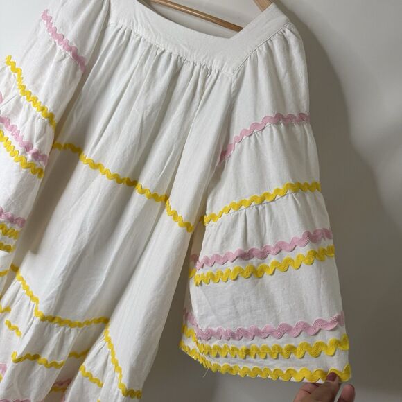 Lisa Marie Fernandez x Target Dress XXS Boho Ric Rac Flare Oversized Coquette - Picture 4 of 11